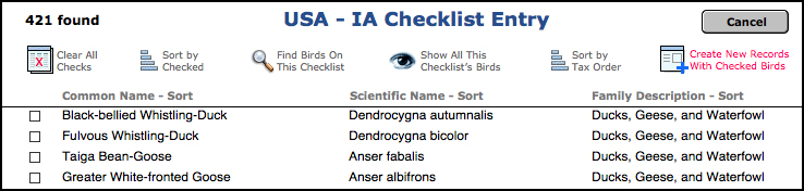 Checklist Entry