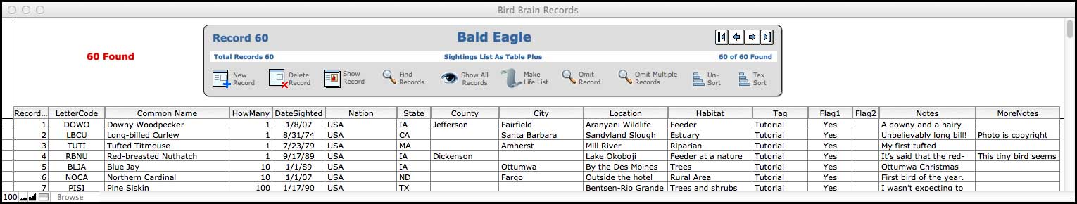 Sighting List Plus