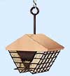 Copper-roofed suet feeder