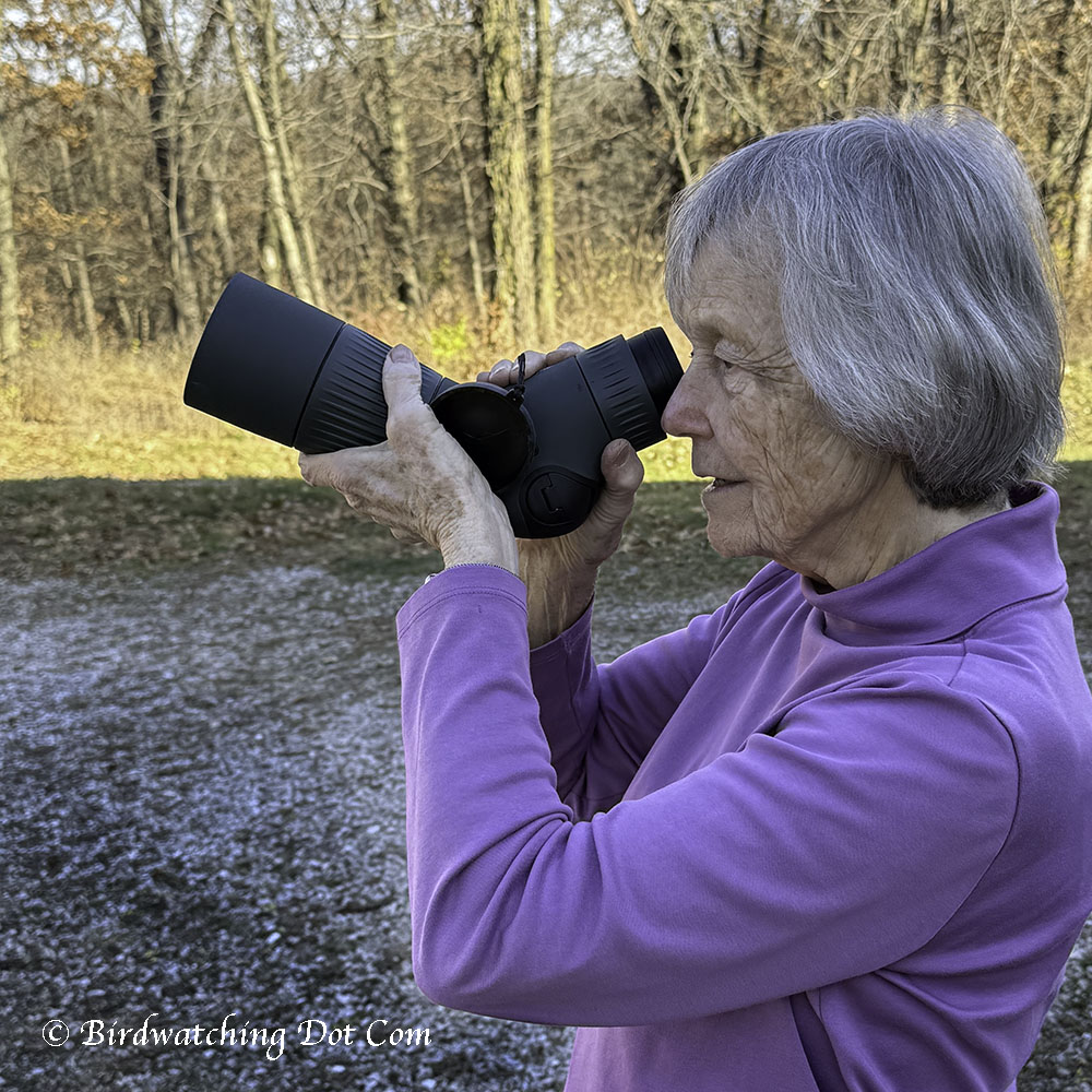 Diane with the new angled Swarovski AT Balance scope